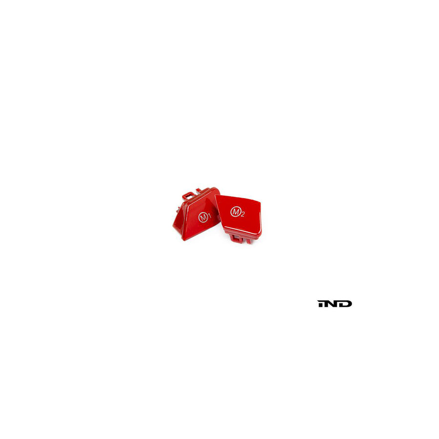 IND BMW F80 F82 F83 F87 Red M1 & M2 Steering Wheel Button Set (M2 Competition, M3 & M4)