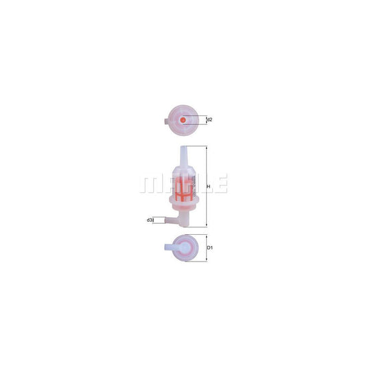 MAHLE ORIGINAL KL 33 Fuel filter In-Line Filter