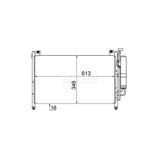 MAHLE ORIGINAL AC 609 000S Air conditioning condenser for MAZDA 2 Hatchback (DE, DH) with dryer