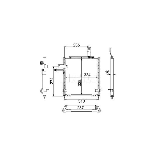 MAHLE ORIGINAL AC 468 000S Air conditioning condenser without dryer