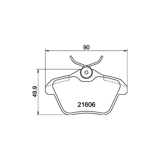 Hella 8DB 355 018 291 Brake Pad Set Not Prepared For Wear Indicator With Brake Caliper Screws