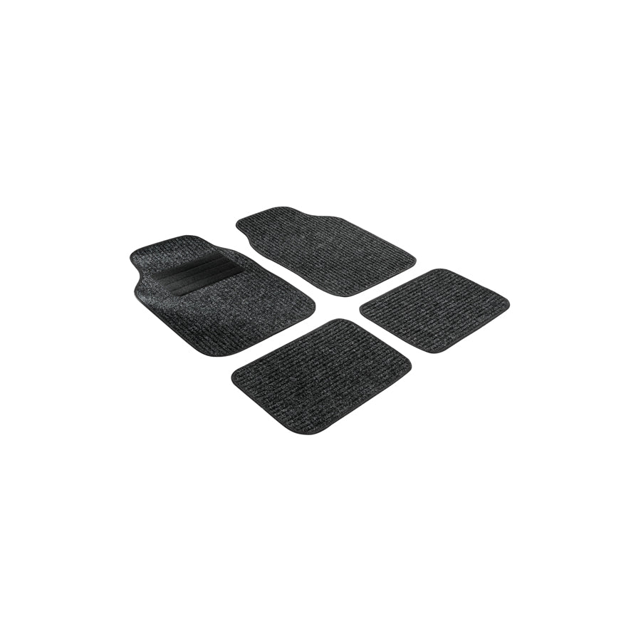 WALSER Universal fit 14805-0 Floor mat set PP (Polypropylene), Front and Rear, Quantity: 4, Black