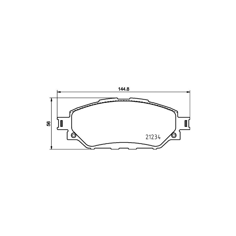 Hella 8DB 355 037 801 Brake Pad Set For Toyota Hilux Viii Pickup Incl Wear Warning Contact With Accessories