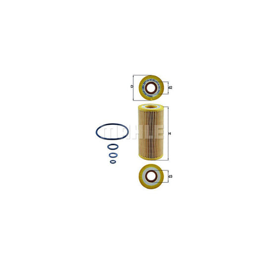 MAHLE ORIGINAL OX 383D Oil Filter Filter Insert