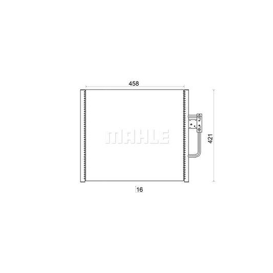 MAHLE ORIGINAL AC 201 001S Air conditioning condenser for BMW 5 Series without dryer