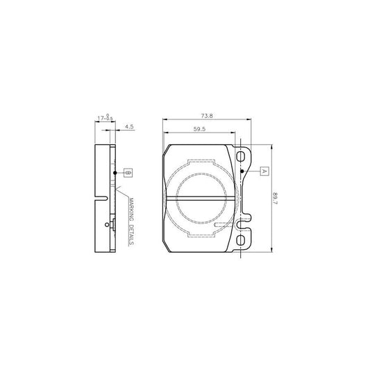 Bosch 0986Tb2051 Brake Pad Set Incl Wear Warning Contact