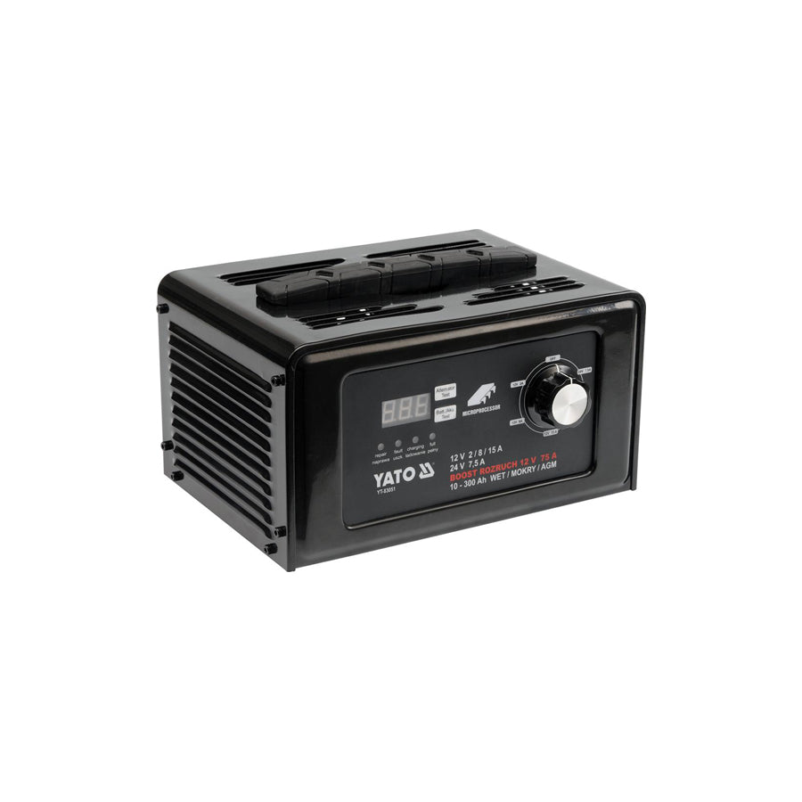 YATO YT-83051 Battery Charger with jump starter, 2A, 12/24V