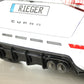 Rieger 00088228 SEAT 5FP Ateca Cupra Rear Diffuser - Glossy Black