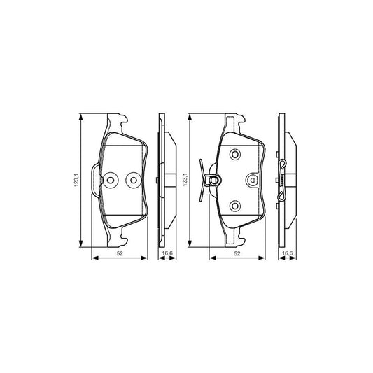 Bosch 0986Tb3197 Brake Pad Set 