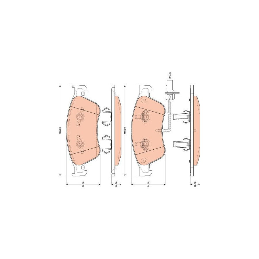 TRW Gdb1811 Brake Pad Set For Audi A8 D3 4E2 4E8 Incl Wear Warning Contact