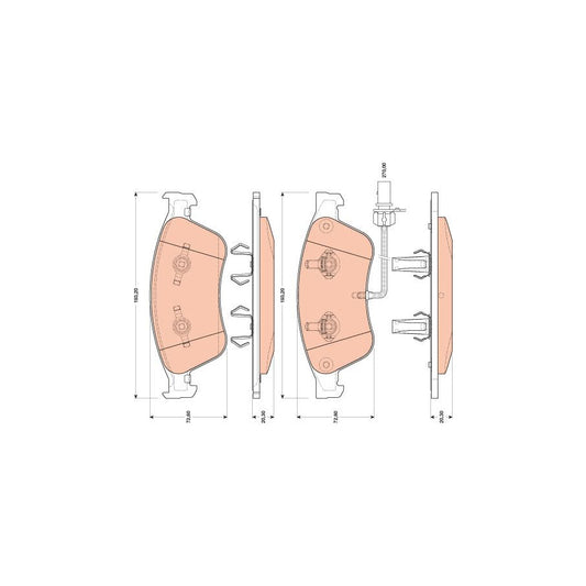 TRW Gdb1811 Brake Pad Set For Audi A8 D3 4E2 4E8 Incl Wear Warning Contact
