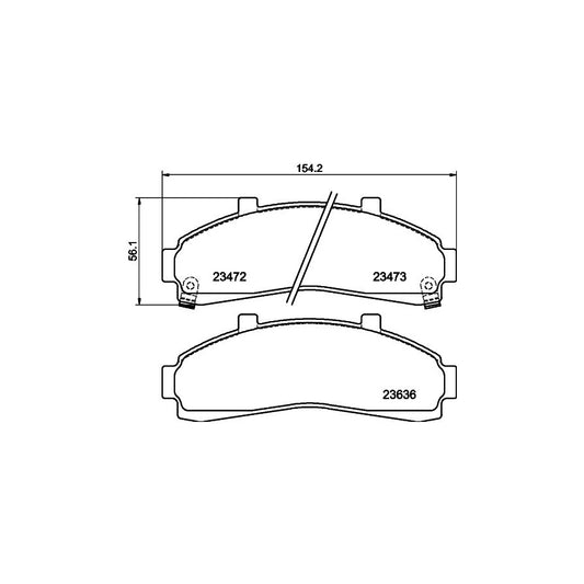 Hella 8DB 355 009 941 Brake Pad Set With Acoustic Wear Warning