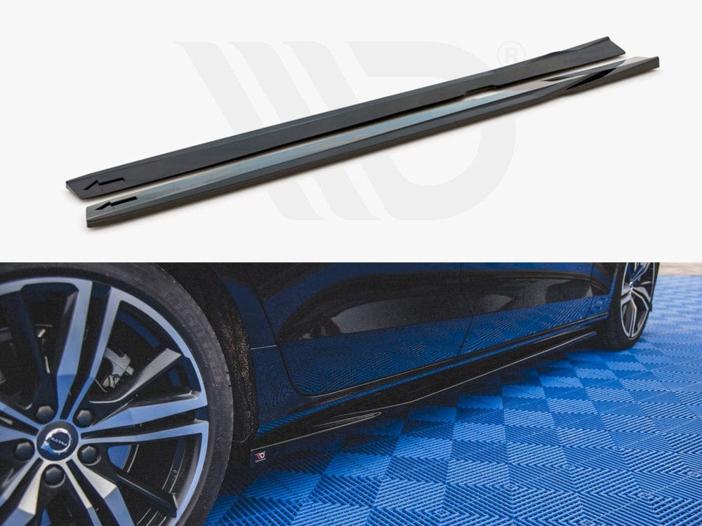 Maxton Design VO-S60-3-RDESIGN-SD1T Side Skirts Diffusers V.1 Volvo S60/v60 R-design MK3 (2018-) | Duco Car Parts UK Car Parts