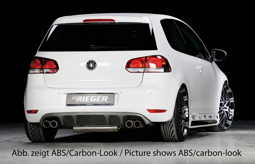 Rieger 00059511 VW Mk6 Golf Rear Diffuser for Twin Tailpipe Left & Right -  Matte Black
