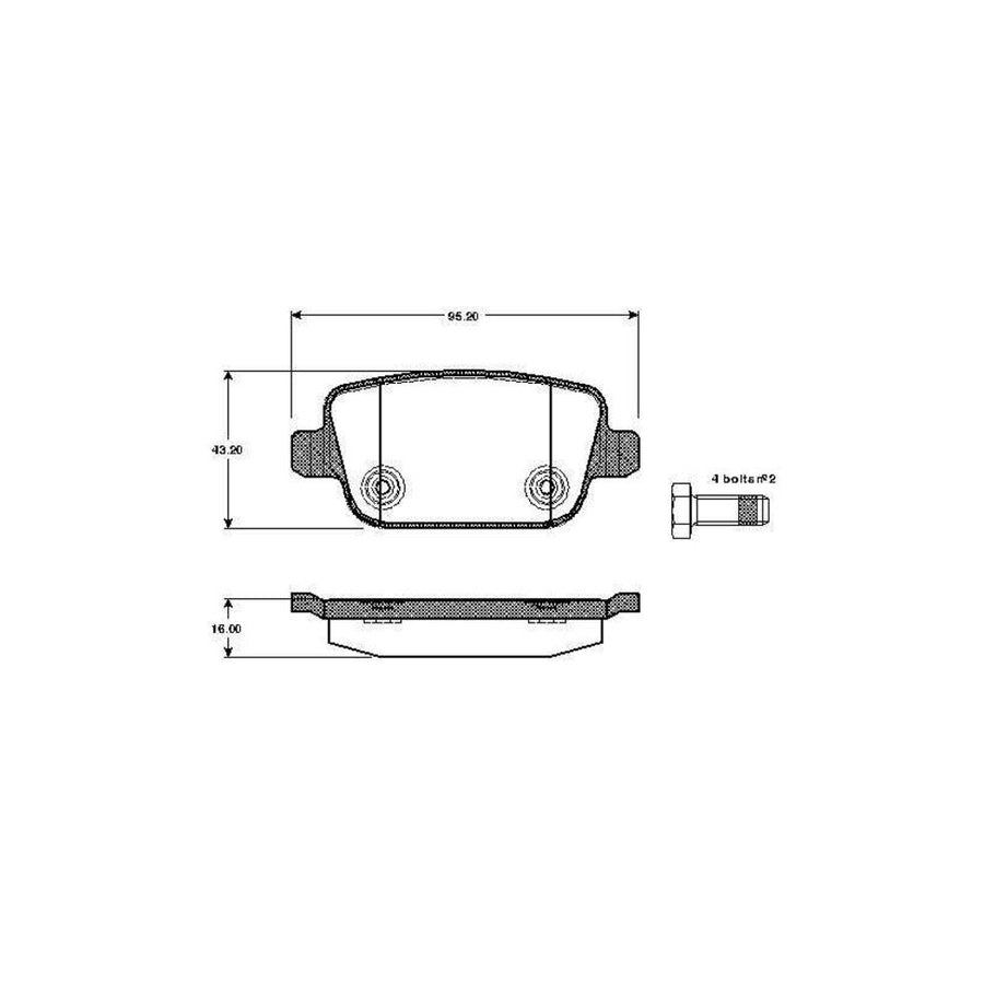 Bosch 0986Tb2984 Brake Pad Set Excl Wear Warning Contact With Bolts With Accessories