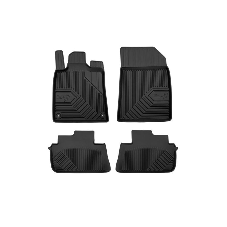 FROGUM Tailored 77407497 Floor mat set for PEUGEOT 407 Elastomer, Front and Rear, Quantity: 4, Black, (LHD)