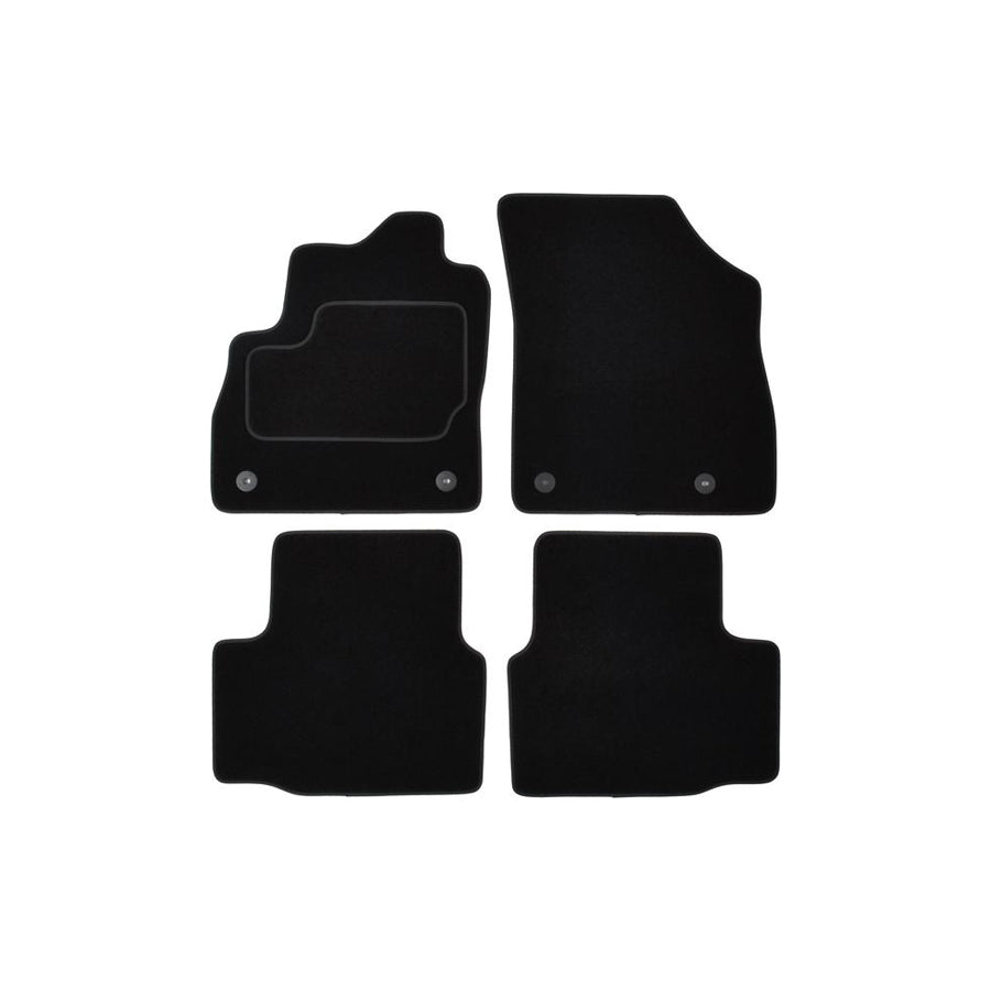 CUSTOPOL Tailored OPL96C Floor mat set for OPEL Astra K Hatchback (B16) Textile, Front and Rear, Quantity: 4, Black