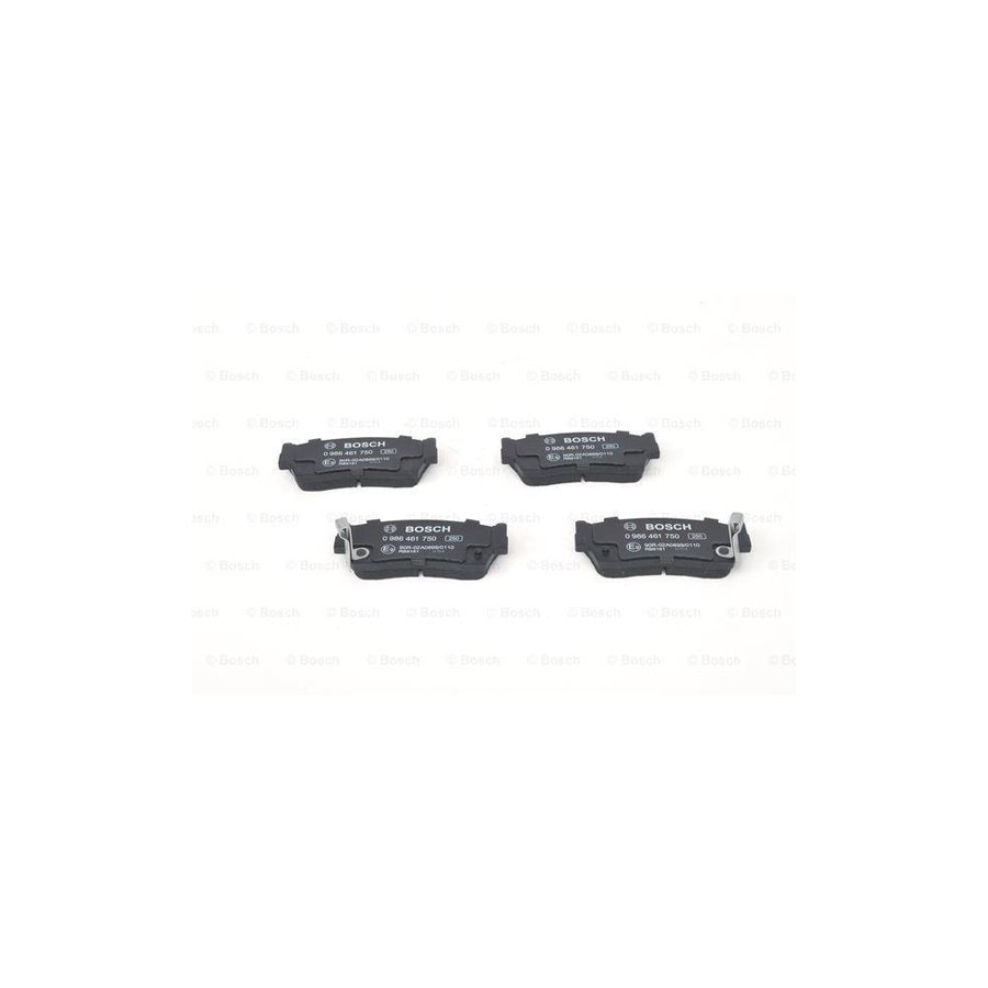 Bosch 0986461750 Brake Pad Set With Acoustic Wear Warning With Anti Squeak Plate BP604