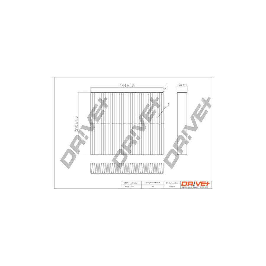 Dr!Ve+ Dp1110.12.0047 Pollen Filter | Duco Car Parts UK Car Parts