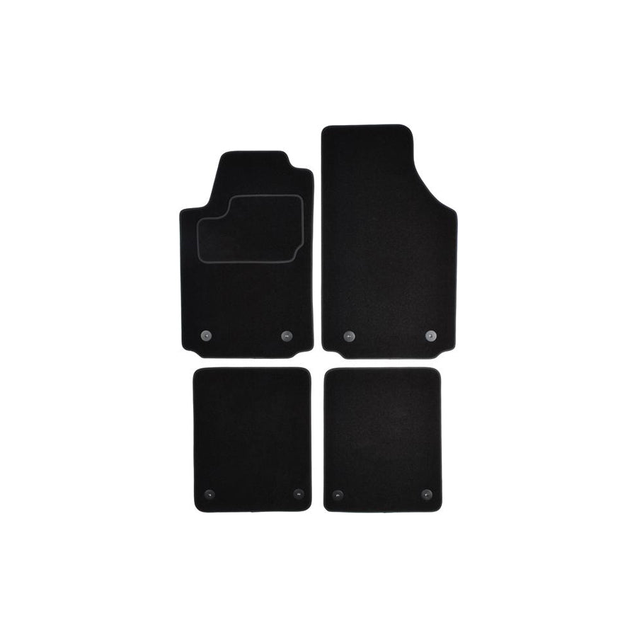 CUSTOPOL Tailored AUD65C Floor mat set for AUDI A2 (8Z0) Textile, Front and Rear, Quantity: 4, Black