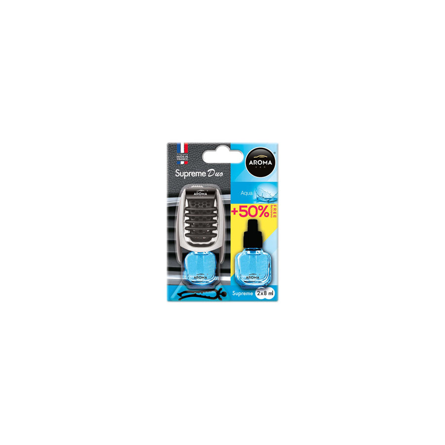 AROMA CAR Aqua, Supreme Duo A92253 Car air freshener Blister Pack, Contents: 16ml