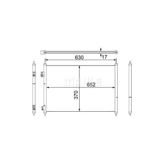 MAHLE ORIGINAL AC 755 000S Air conditioning condenser without dryer