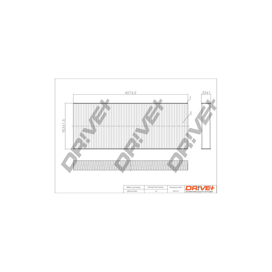 Dr!Ve+ Dp1110.12.0029 Pollen Filter | Duco Car Parts UK Car Parts