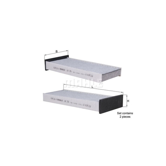 MAHLE ORIGINAL LAK 296/S Pollen filter Activated Carbon Filter