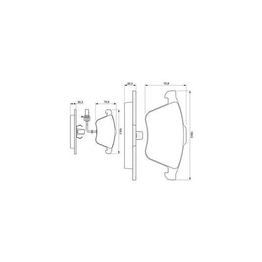 Bosch 0986424779 Brake Pad Set For Audi A6 With Integrated Wear Sensor With Mounting Manual BP920