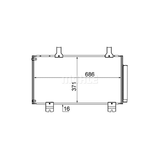 MAHLE ORIGINAL AC 610 000S Air conditioning condenser for HONDA ACCORD with dryer