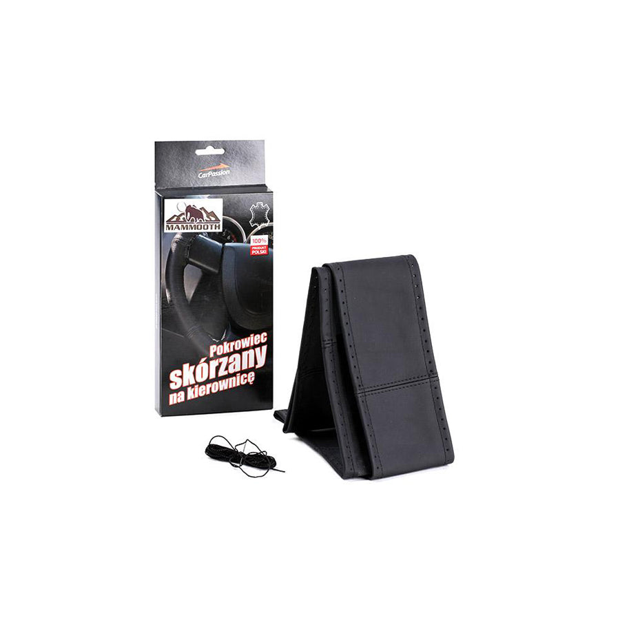 MAMMOOTH CP10053 Steering wheel cover Black, ?: 42-44cm, Leather, lace up
