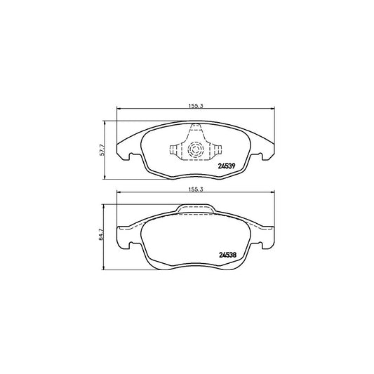 Hella 8DB 355 013 341 Brake Pad Set Not Prepared For Wear Indicator