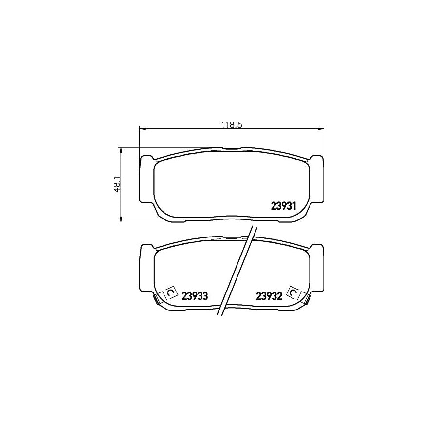 Hella 8DB 355 020 221 Brake Pad Set With Acoustic Wear Warning