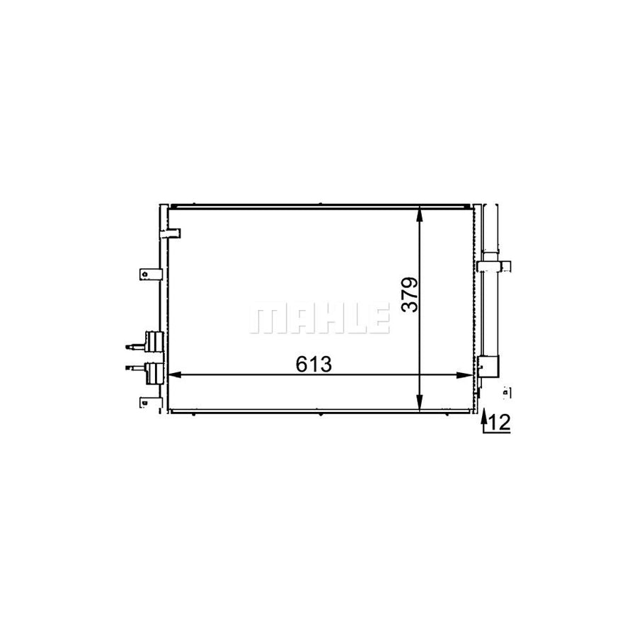 MAHLE ORIGINAL AC 693 000P Air conditioning condenser with dryer