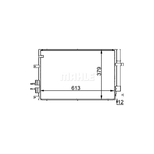 MAHLE ORIGINAL AC 693 000P Air conditioning condenser with dryer