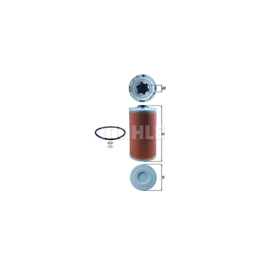 MAHLE ORIGINAL OX 39D Oil Filter Filter Insert