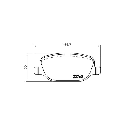 Hella 8DB 355 006 741 Brake Pad Set Not Prepared For Wear Indicator With Brake Caliper Screws With Accessories