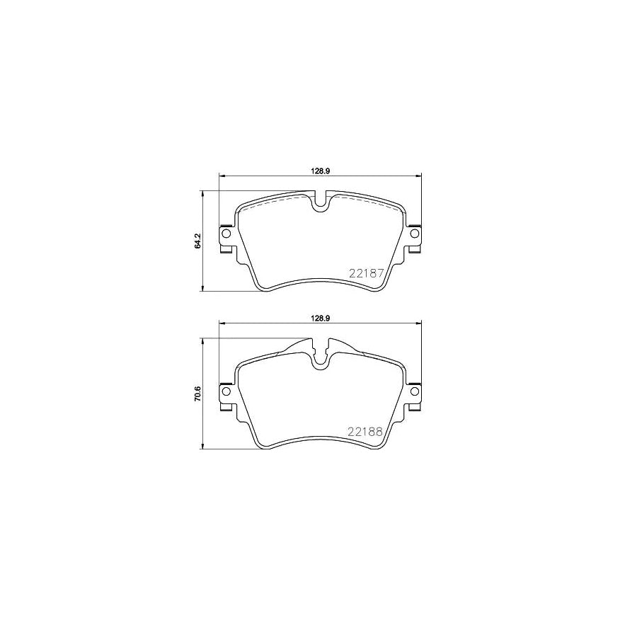 Brembo P 06 092 Brake Pad Set Prepared For Wear Indicator With Brake Caliper Screws