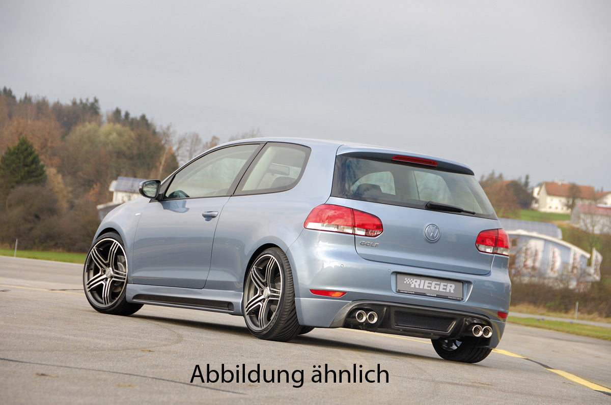 Rieger 00059508 VW Mk6 Golf Rear Diffuser for Tailpipe Left -  Matte Black