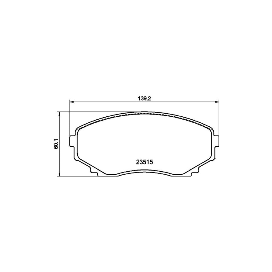 Hella 8DB 355 009 641 Brake Pad Set With Acoustic Wear Warning