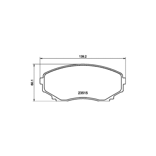 Hella 8DB 355 009 641 Brake Pad Set With Acoustic Wear Warning