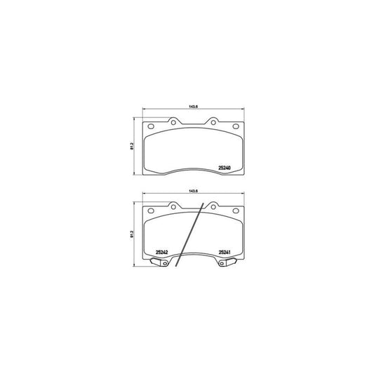 Brembo P 56 081 Brake Pad Set For Nissan Patrol Vi Y62 With Acoustic Wear Warning