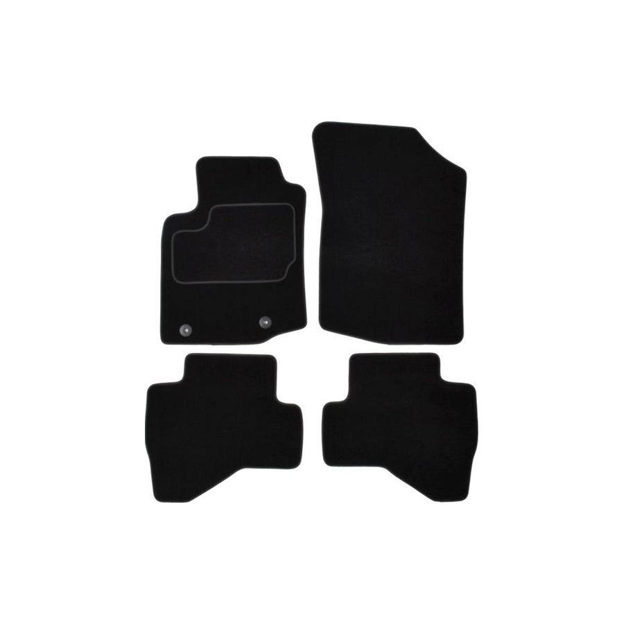 MAMMOOTH Tailored A041 PGT26 PRM 01 Floor mat set for PEUGEOT 108 Hatchback Textile, Front and Rear, Quantity: 4, Black
