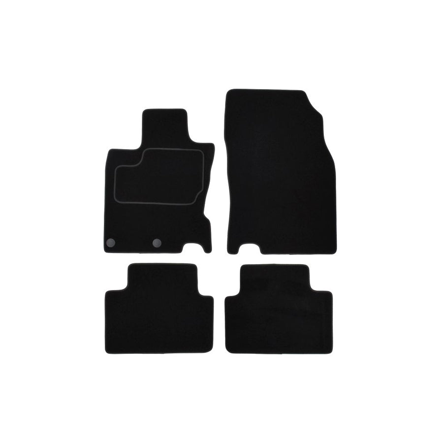 MAMMOOTH A041 NIS230 PRM 01 Floor mat set for NISSAN Qashqai II (J11) Textile, Front and Rear, Quantity: 4, Black