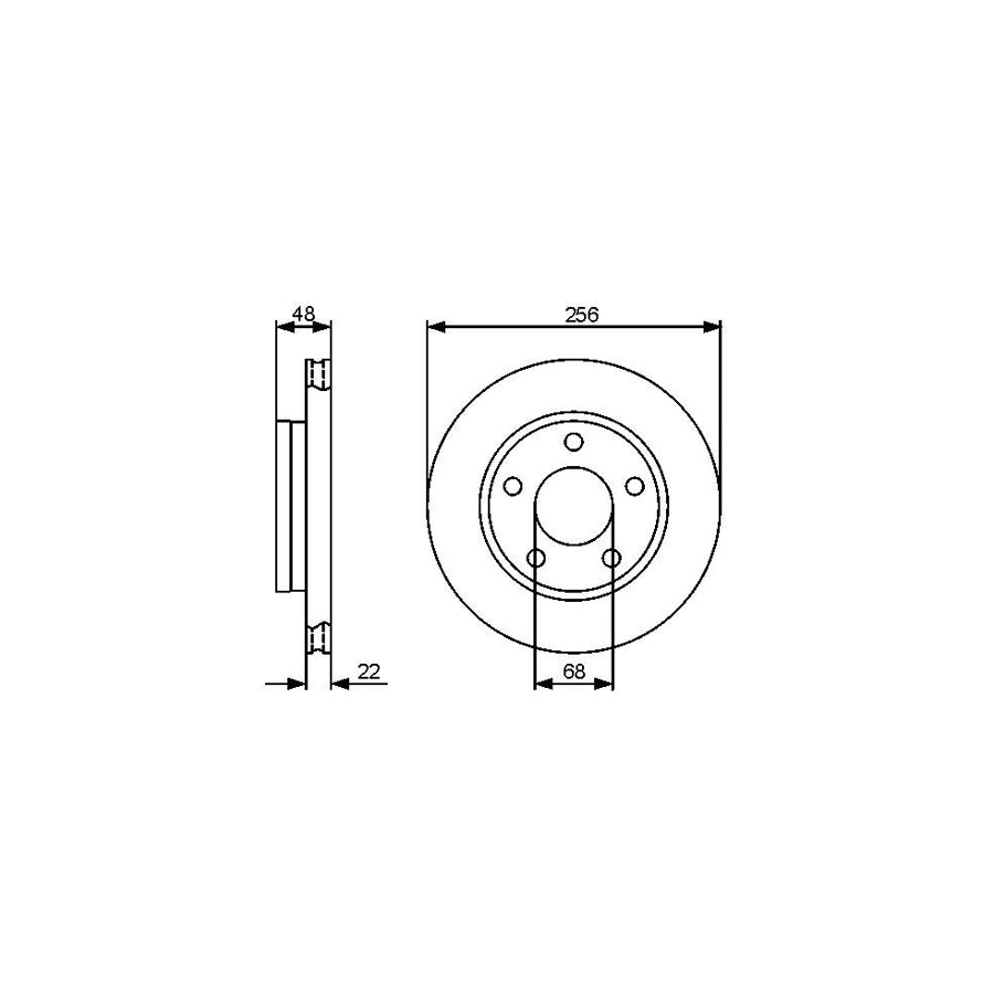 BOSCH 0 986 479 463 Brake Disc Vented Coated High carbon