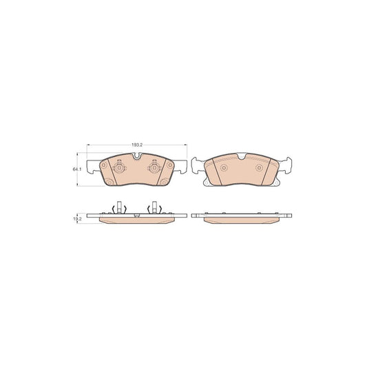 TRW Gdb1955 Brake Pad Set With Acoustic Wear Warning
