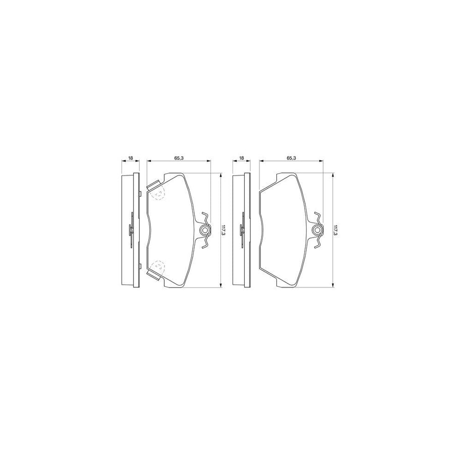 Bosch 0986424244 Brake Pad Set With Acoustic Wear Warning BP117
