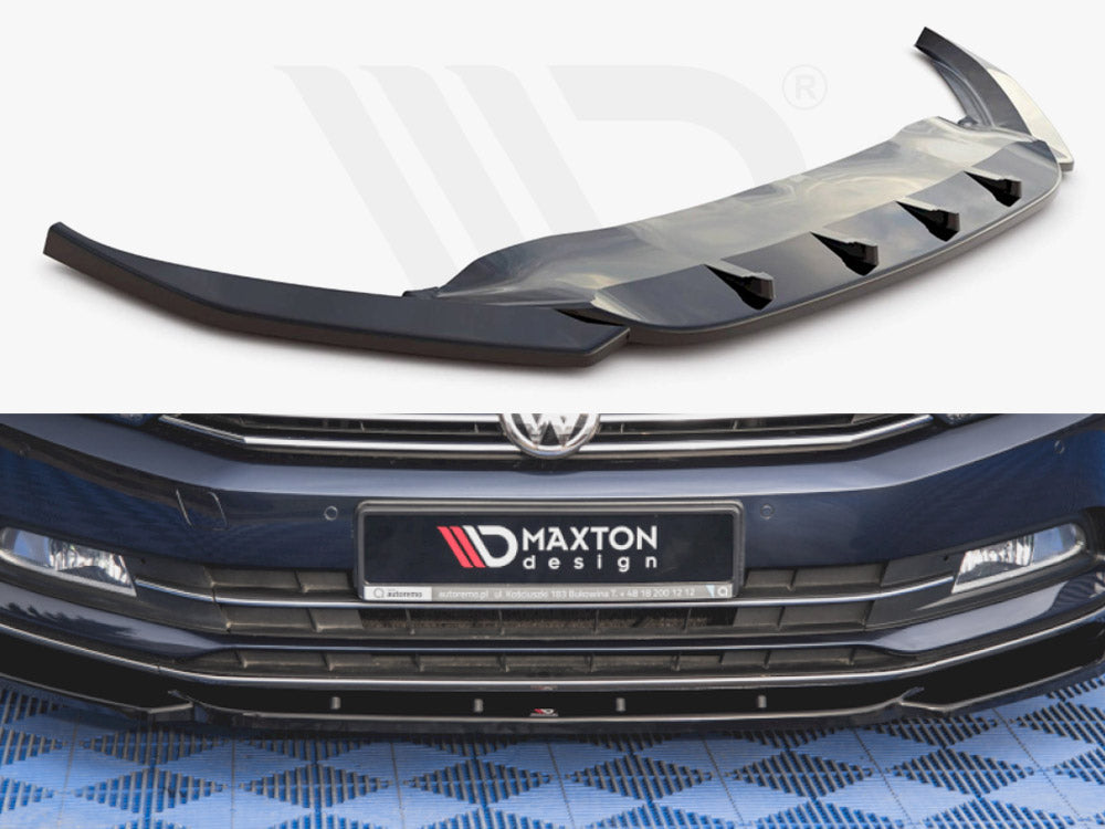 Maxton Design VW-PA-B8-FD1T Front Splitter V.1 VW Passat B8 (2014-2019) | Duco Car Parts UK Car Parts