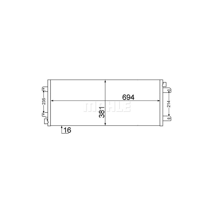 MAHLE ORIGINAL AC 527 000S Air conditioning condenser without dryer