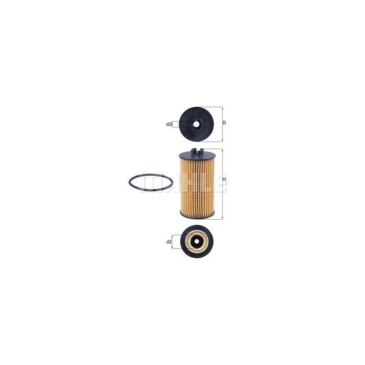 MAHLE ORIGINAL OX 401D Oil Filter Filter Insert